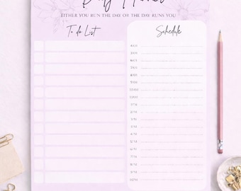 Daily Digital Planner, Personal and Aesthetic Planner, Daily Hourly Planner, Schedule Planner, Instant Download, A5/A4/Letter/Half Letter