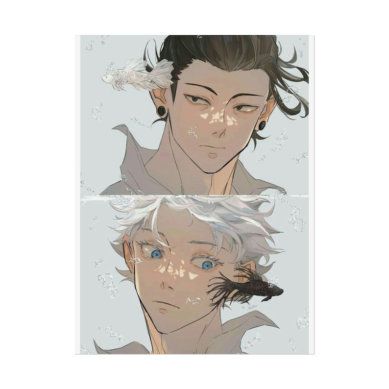 Gojo Satoru & Geto Suguru Koi Fish Artwork Poster | Jujutsu Kaisen - Etsy