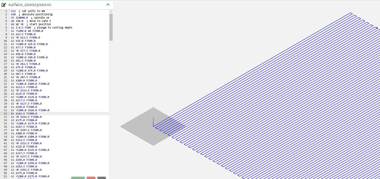 Surface CNC G-code Generator | Bidirectional Raster Tool | Windows ...