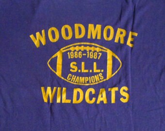 Vintage 1987 Woodmore Wildcats High School The Cats Are Back T-Shirt, SLL Champions