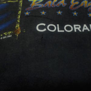 90's Vintage 1997 American Bald Eagle Colorado Faded Black T-shirt image 4