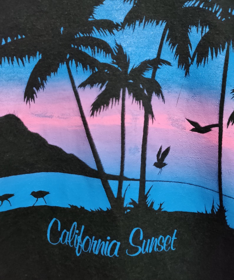 Download 80's Vintage 1986 California Sunset Coconut Palm Trees | Etsy