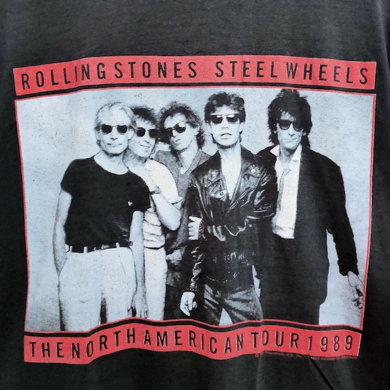 【80's】 ROLLING STONES steel wheel tour T 80s Vintage Rolling Stones Steel Wheels Tour T-shirt - Etsy
