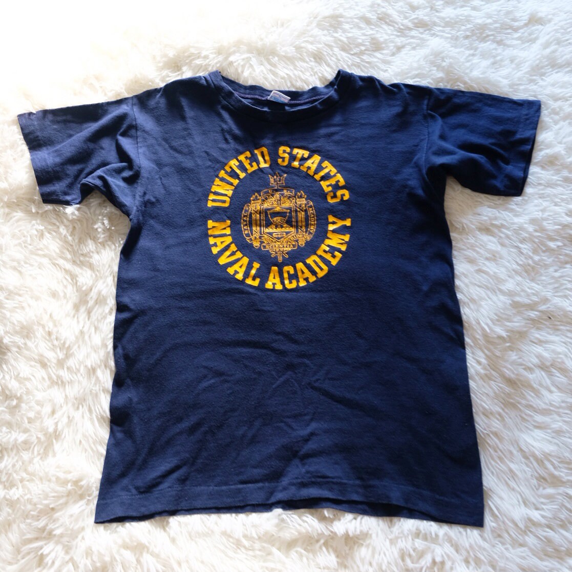 Vintage 80s United States Naval Academy Navy Blue Champion