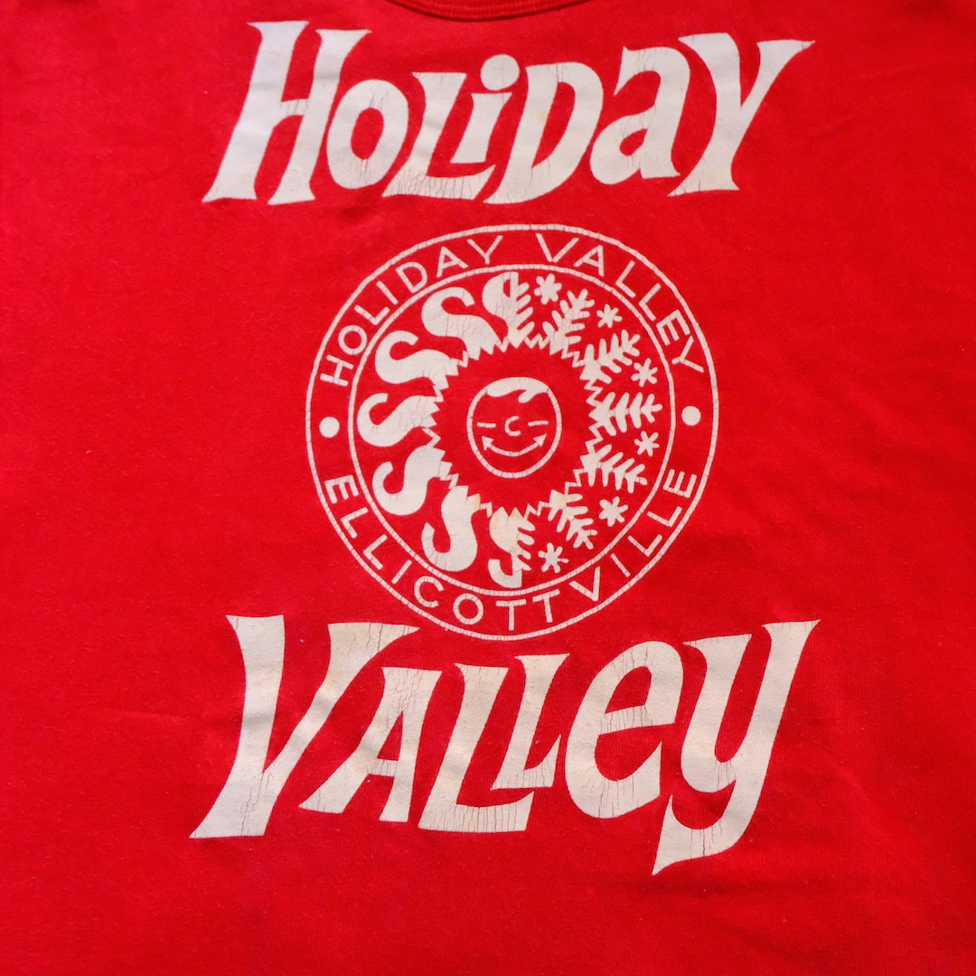 Vintage 70's Holiday Valley Ellicottville New York Red Tshirt Etsy