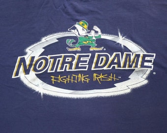 90's Vintage Notre Dame Fighting Irish College Varsity T-Shirt