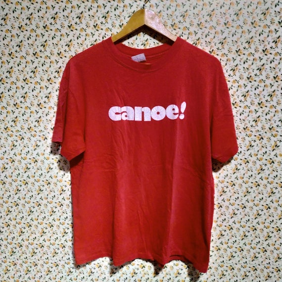 Real Vintage 80s Canoe Red T-Shirt, Canoe Shirt, … - image 2