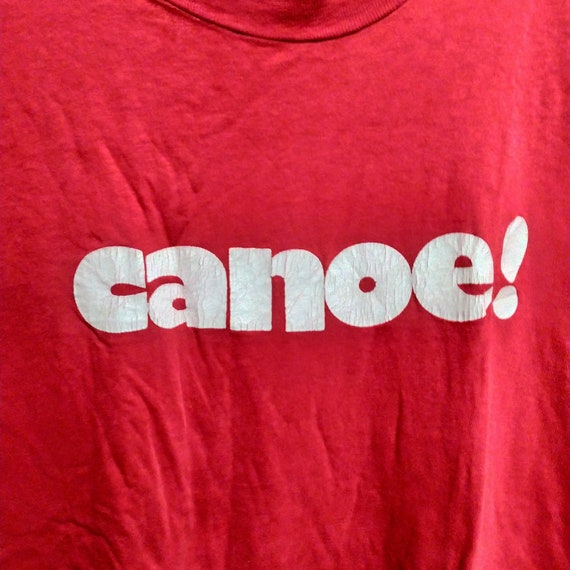 Real Vintage 80s Canoe Red T-Shirt, Canoe Shirt, F