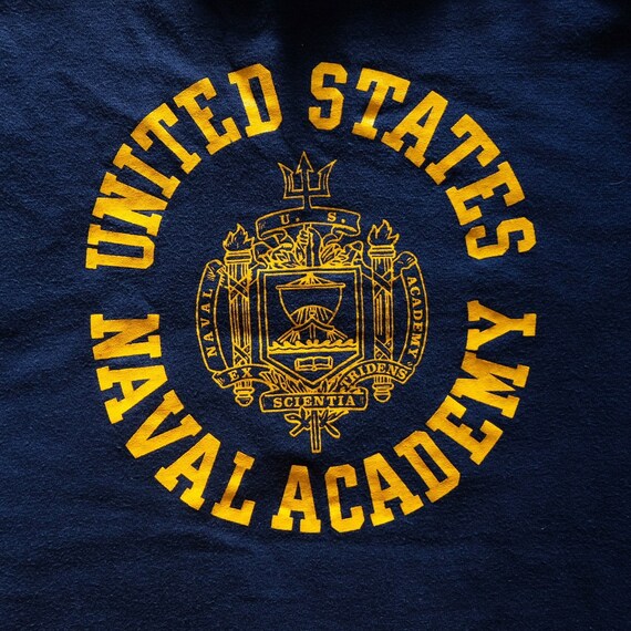 Vintage 80s United States Naval Academy Navy Blue Champion Blue 
