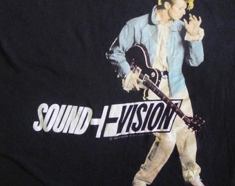 90's Vintage 1990 David Bowie Sound + Vision World Tour Concert T-Shirt Brockum XL but fits smaller