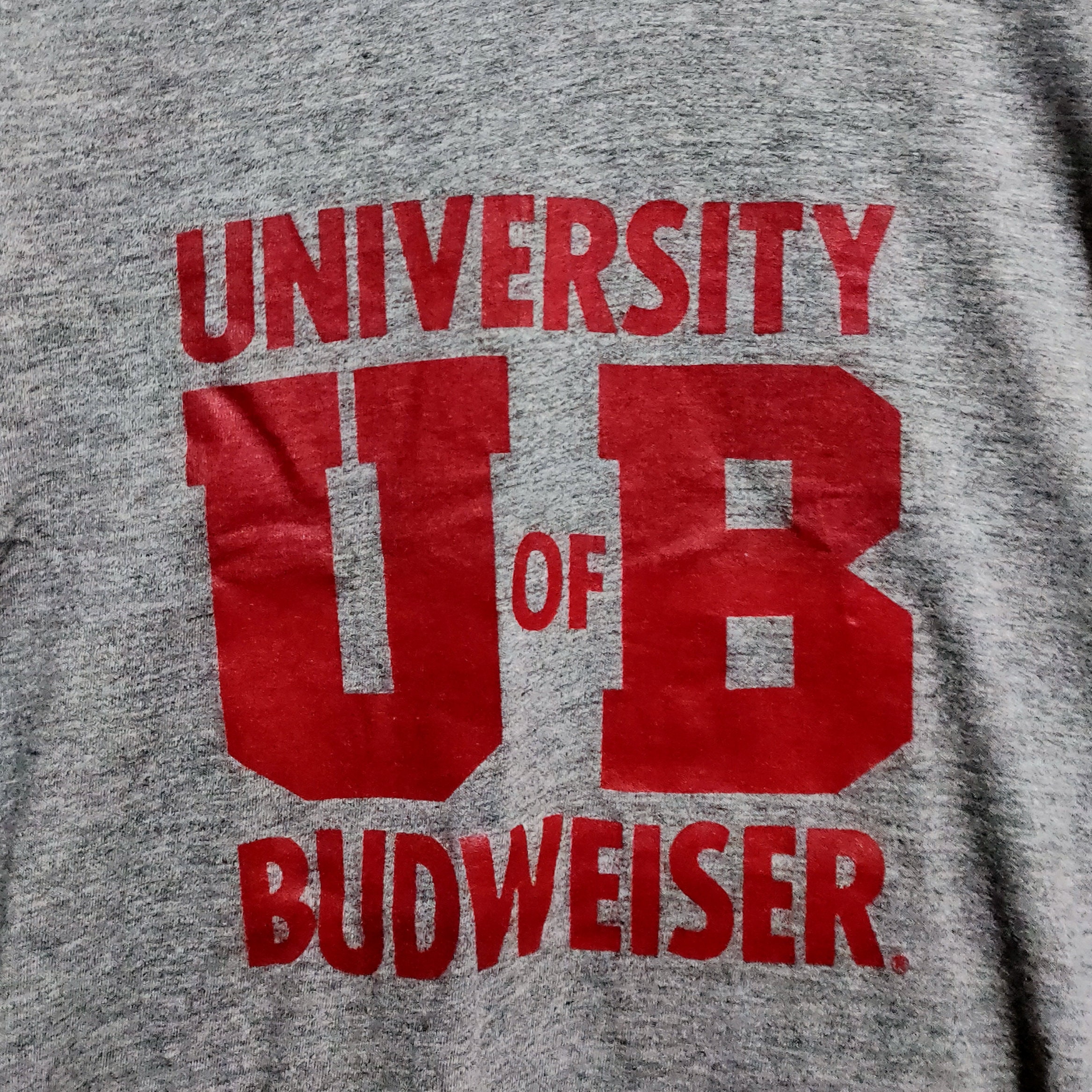 Grey budweiser hotsell t shirt