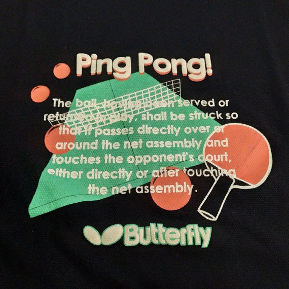 Vintage 90s PINGPONG Definition Butterfly Black Wo
