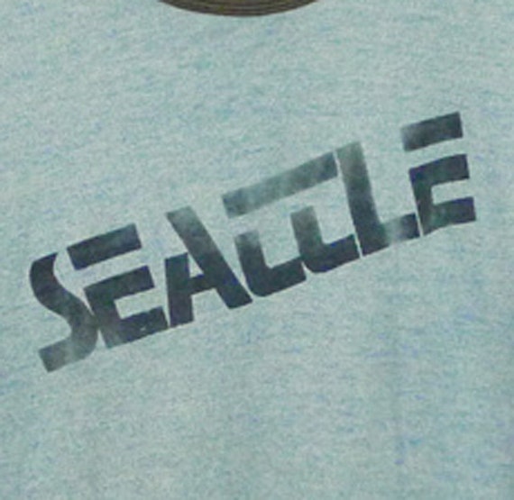 Vintage 80s Seattle Blue Ringer T-Shirt