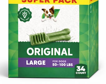 Greenies Dog Treats – Large Dogs 50–100 lbs | Chewy & Tasty Dental Snack