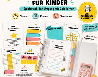 Learning to save for children (PDF) • Printable pocket money planner template • Savings goals & challenges • Financial education for children (download)