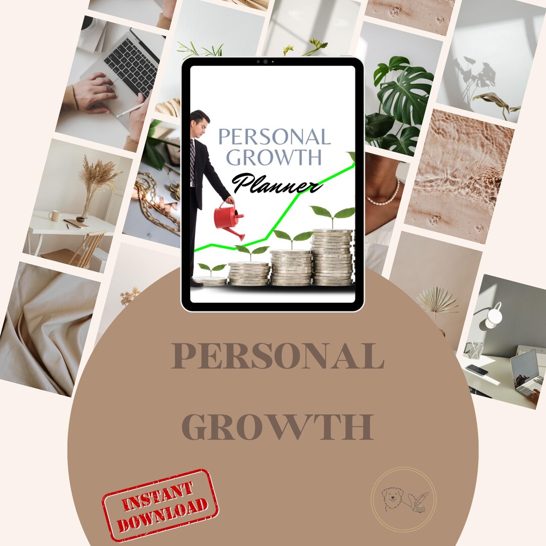 Personal Growth Planner | Self Development Journal & Goal Tracker PDF ...