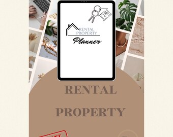 Rental Property Planner Digital PDF | Landlord Organizer | Real Estate Investment Planner | Income & Expense Tracker