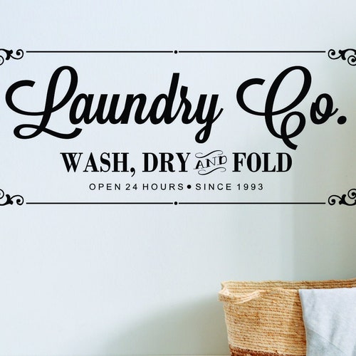 Laundry Room Decor Wall Art Matt Vinyl Decal Laundry Etsy