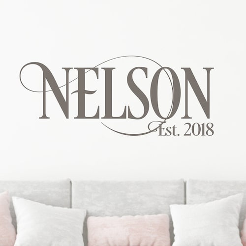 Family Name Wall Decal Personalized Family Wall Decal Last Etsy