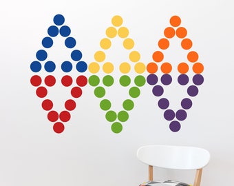 Rainbow Polka Dot Decals // Peel and Stick Dots // Polka Dot Stickers // Nursery Wall Decor // Playroom Stickers // Wall Decals