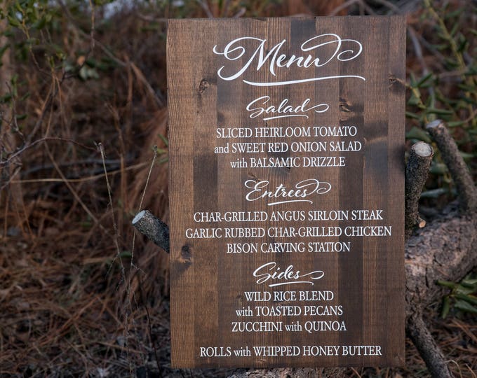 Reception Menu Sign This item is unavailable - Etsy