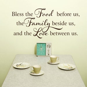 Kitchen Wall Decal - Kitchen Decor - Kitchen Signs -  Bless this Food Wall Decal  Before Us  Vinyl Wall Decal - Kitchen Decor Wall Art