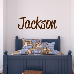 Boys Name Decal, Name Wall Decals, Wall Decal Boys Room, Custom Vinyl Decal, Vinyl Stickers, Teen Room Decor, Lucylews image 1