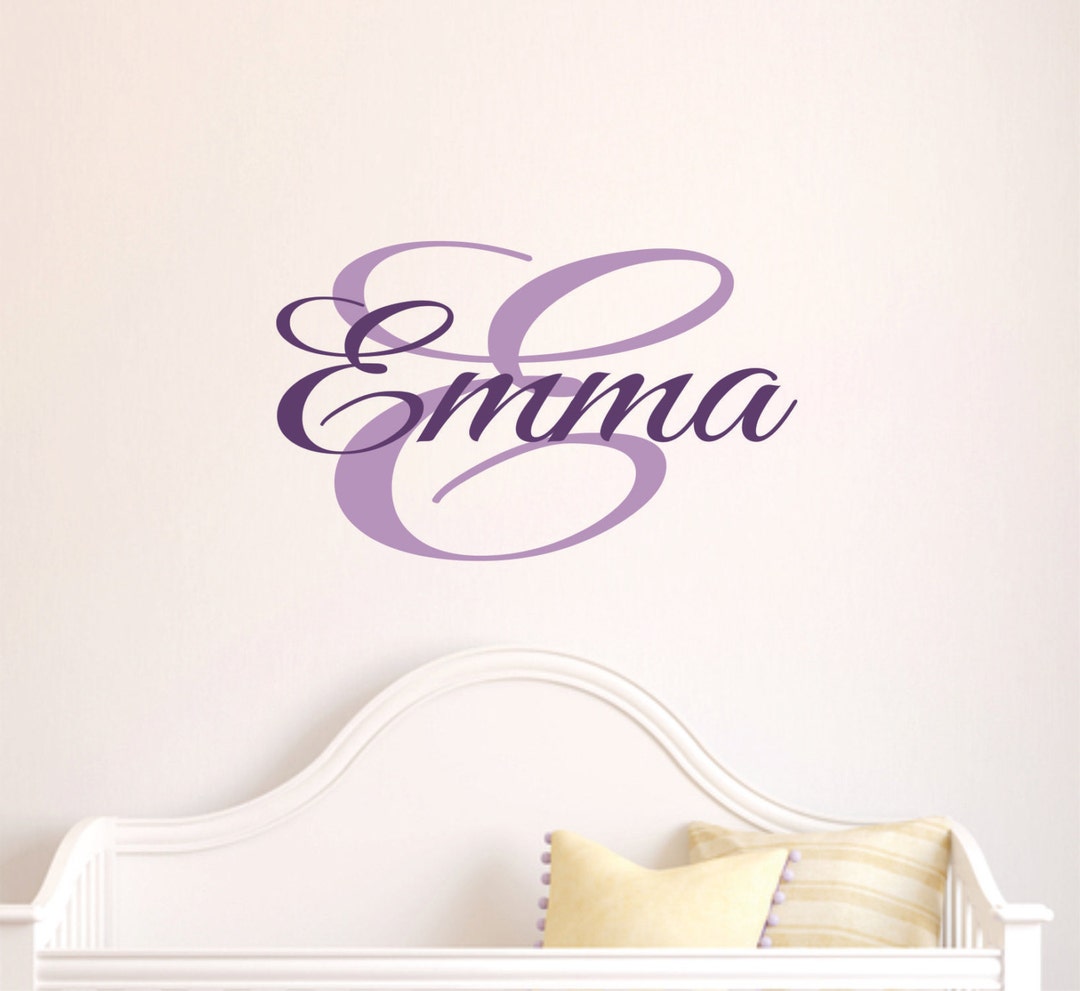 Monogram Wall Decals Monogram Wall Decal Vinyl Decal Name - Etsy