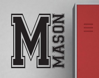 Personalized Boys Sports Wall Decor Vinyl Stickers Unique Monogram Art