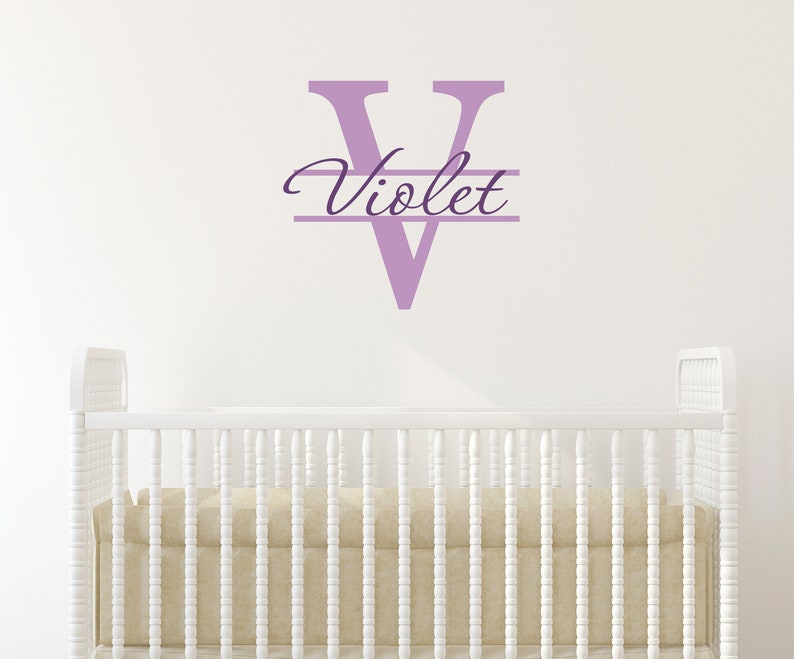 Monogram Decal Vinyl Wall Decals Girls Name