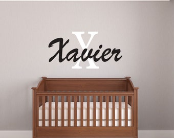 Kids Room Decal, Boy Name Wall Decal, Name Wall Decals, Monogram Wall Art, Nursery Name Sign, Custom Vinyl Decal, Baby Boy, Wall Stickers