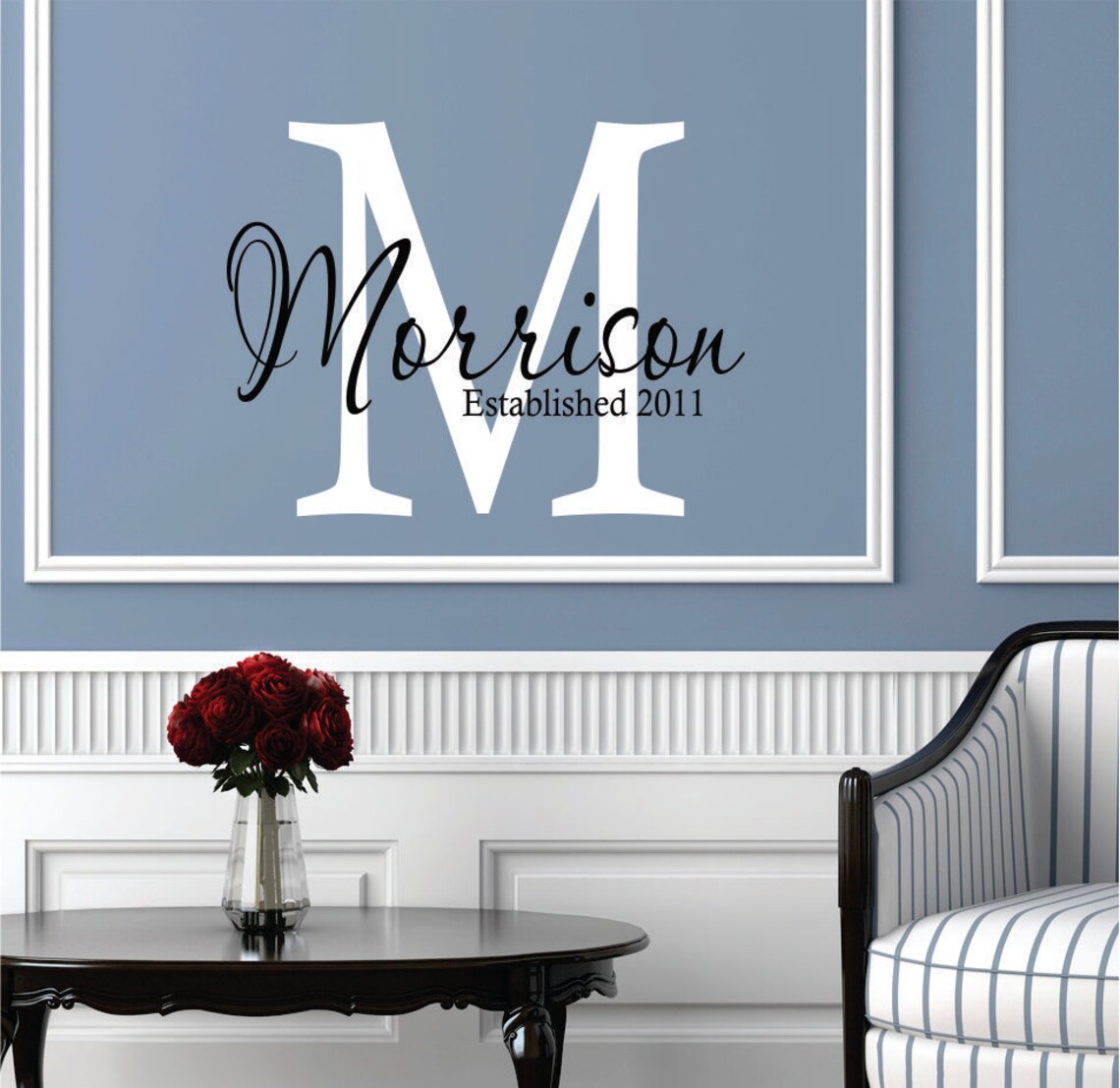 Personalized Name Wall Decal Name Wall Decal Family Name Etsy