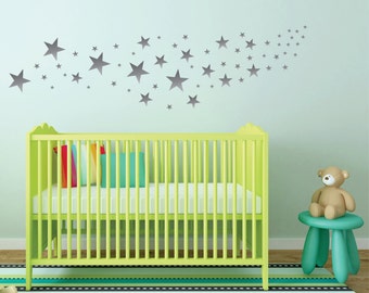 Star Decals for Wall // Star Decals // Gold Stars Wall Decal Pack // Star Decals Nursery // Vinyl Decal // Star Decal Vinyl