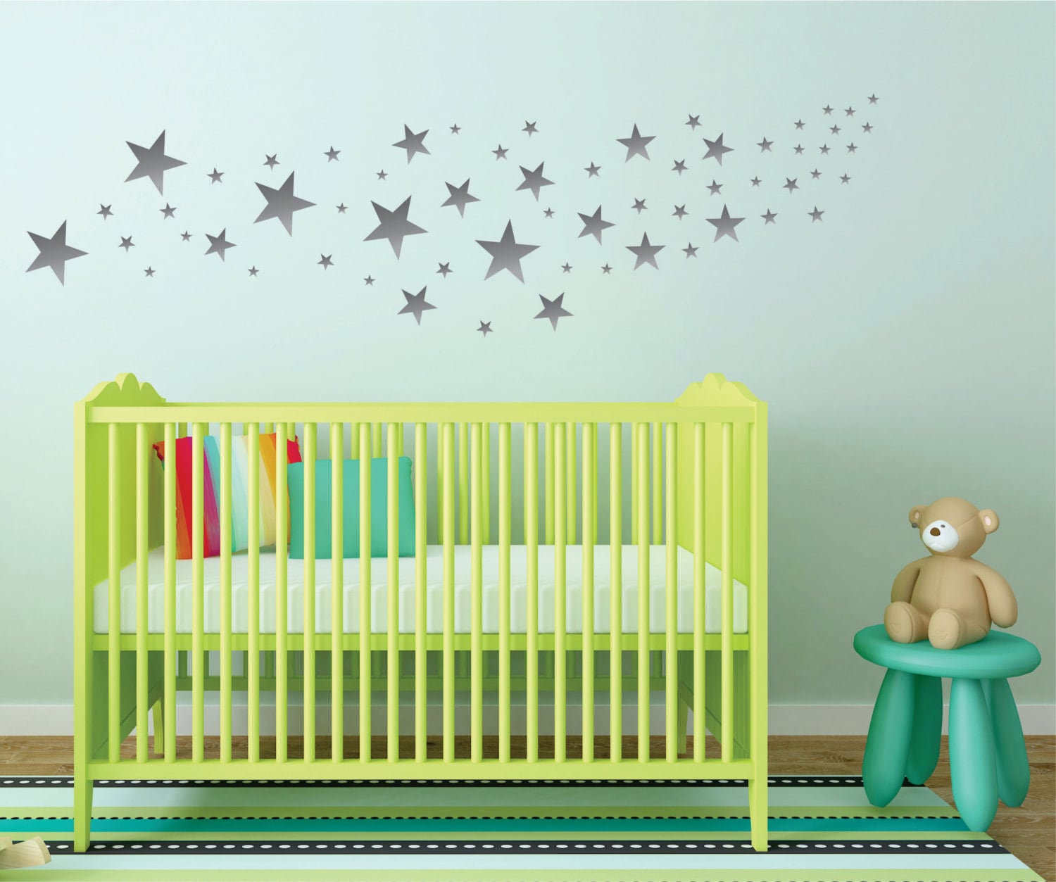 star wall decals nursery name sign nursery decor vinyl decal