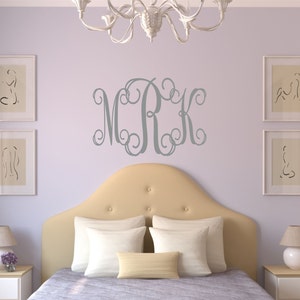 Dorm Room Decor, monogram,  College Dorm Room, Removable Wall Decal, College Student Gift Monogram, Personalized Gifts