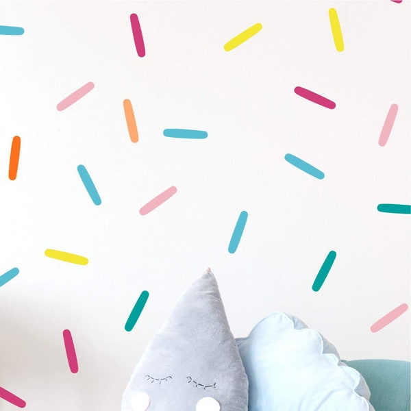 LucyLews Home Wall Decals Peel and Stick, Bright Confetti Sprinkles Wall Decals, Removable Decals Safe on Painted Walls, Matte Finish