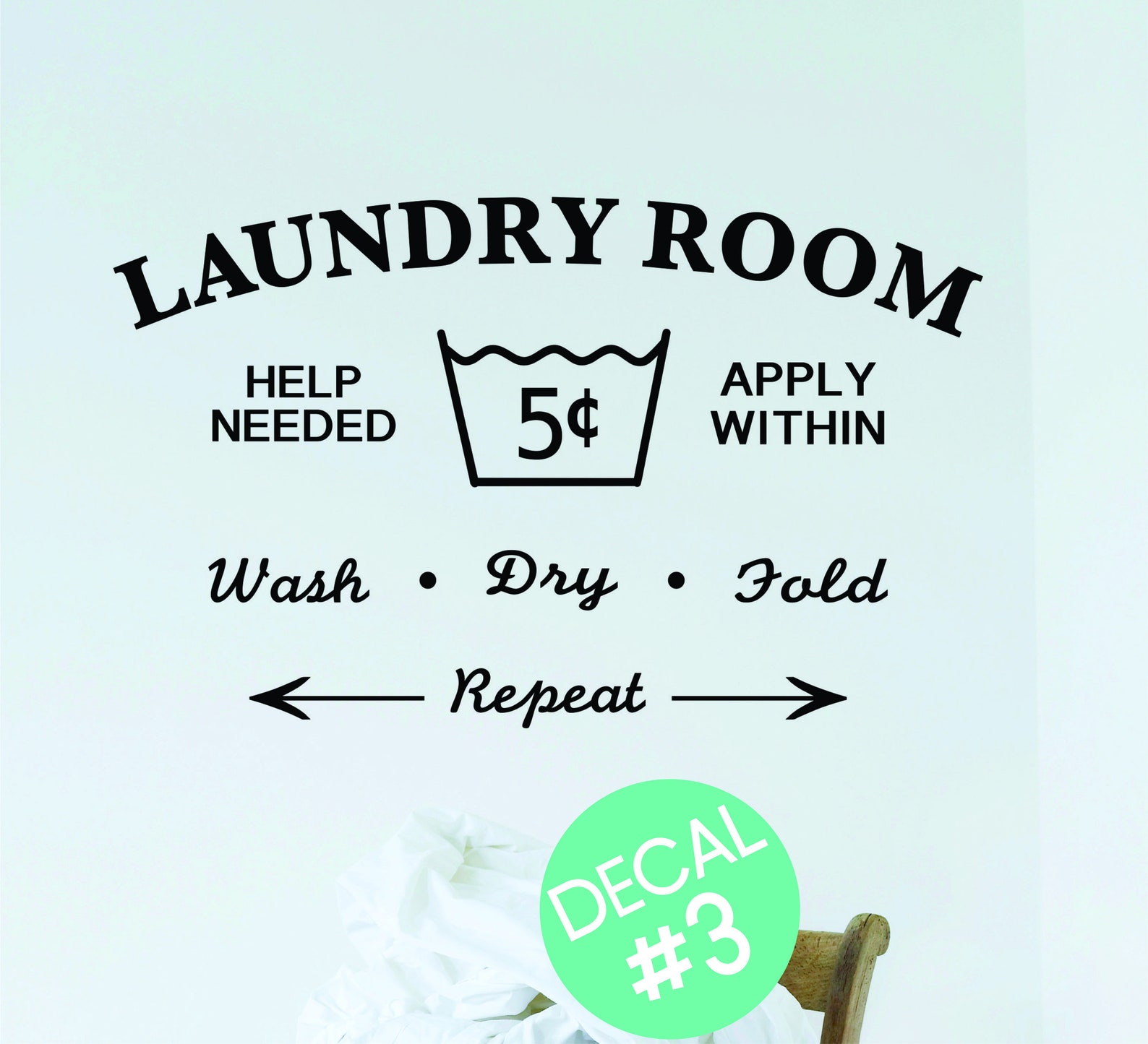 Laundry Room Decor Vinyl Wall Decal Laundry Room Wall Art Etsy