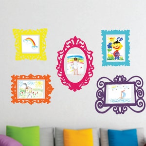 Wall Decal Set of 5 Frames - Playroom Decor - Bedroom Wall Decal - Childrens Wall Decals Playroom Vinyl Wall Decals