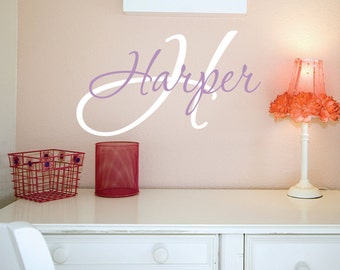 Girls Custom Name Wall Decal // Girl Name Decal //  Monogram Wall Decal // Personalized Name // Girls Bedroom Decal // Girls Name Sign