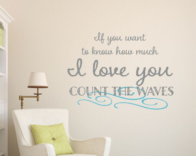 If you want to know how much I love you Wall Decal Baby Boy Nursery Vinyl Lettering