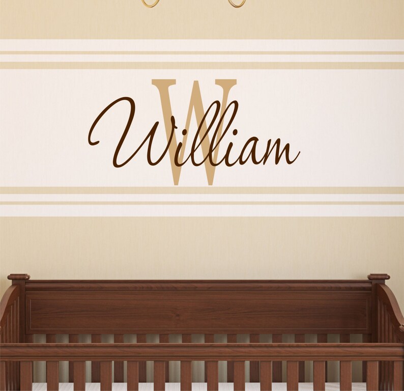 Personalized Wall Decal Boy Name Wall Decal Nursery Wall Decal Etsy