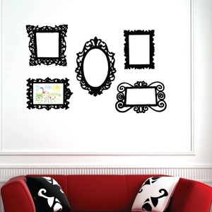 Wall Decal Set of 5 Frames Playroom Decor Bedroom Wall Decal Childrens Wall Decals Playroom Vinyl Wall Decals image 4