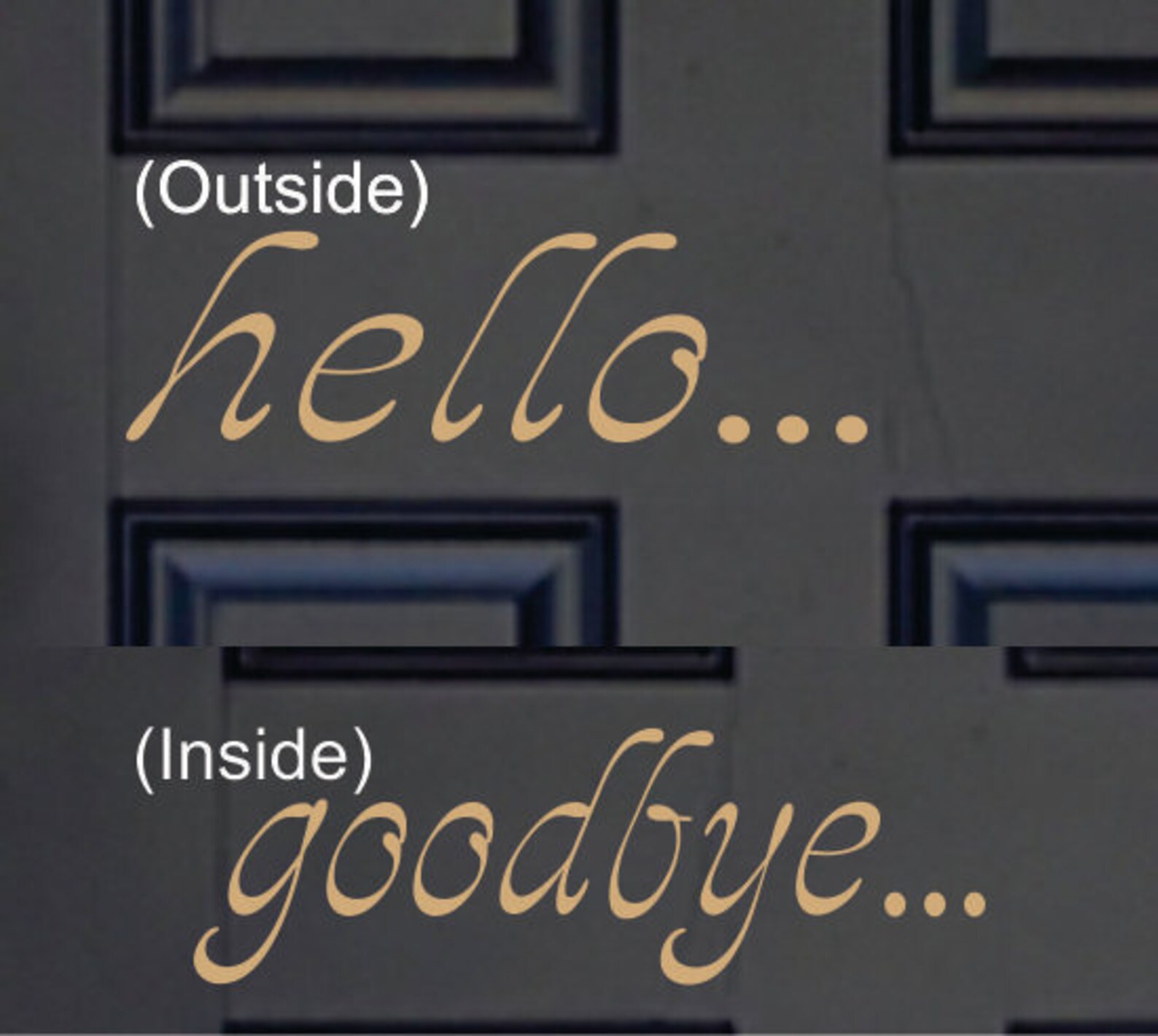 Hello Door Decal Small Decal Hello Vinyl Lettering Front Etsy