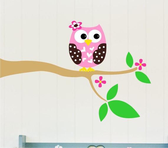 Childrens Wall Decals Owl Wall Decal Owl Vinyl Lettering Etsy