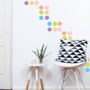 Pastel Polka Dot Peel and Stick Decals for Nursery Wall Decor