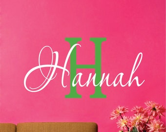 Custom Name Decal, Nursery Name Sign, Monogram Wall Decal, Girls Name Decal, Name Sign Kids, Baby Girl Name Signs, Teen Room Decor, Wall Art