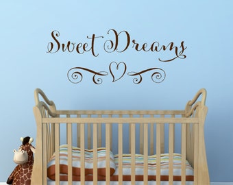 Sweet Dreams Wall Decal // Nursery Wall Decal // Baby Wall Decal // Sweet Dreams Sign // Sweet Dreams Art // Nursery Decor // Sweet Dreams