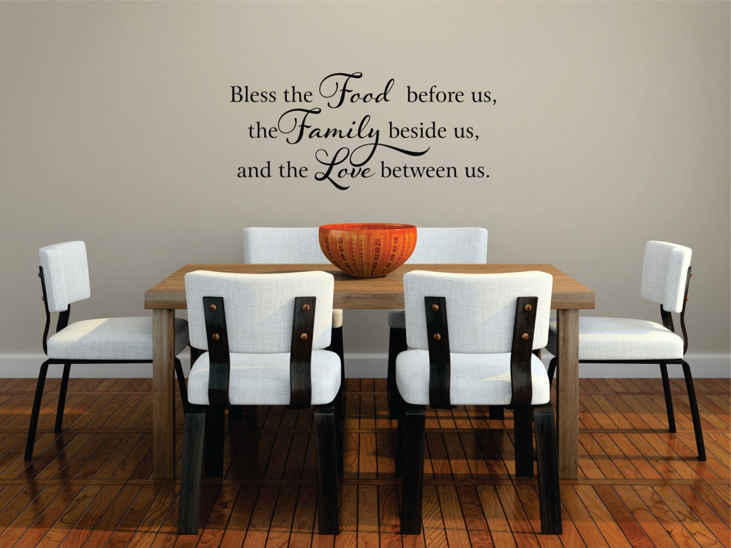 bless the food before us wall decal kitchen wall art food