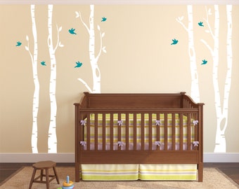 Birch Tree Vinyl Decal - Tree Wall Decal, Wall Decal Nursery,  Kids Tree Wall Art, Large Tree Decals, Wall Mural, Personalized Gifts