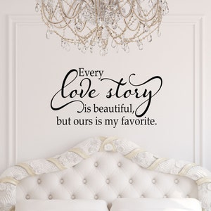 Bedroom Decor, Bedroom Wall Art, Bedroom Wall Decor, Every Love Story is Beautiful image 1